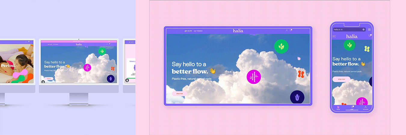 homepage design for Halia's website